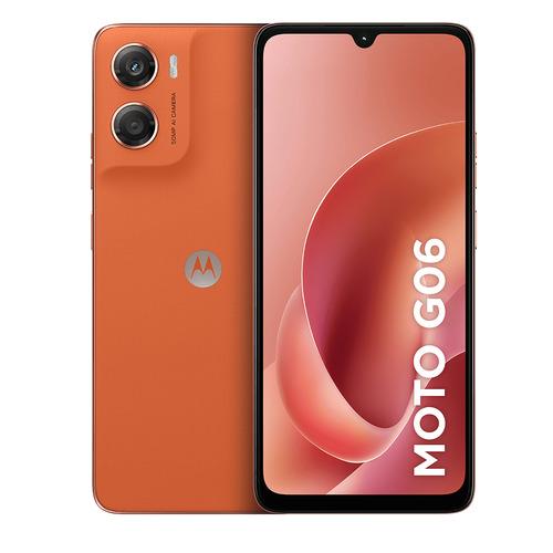 Smartphone Motorola Moto G06 - 128gb 12gb (4gb Ram + 8gb Ram Boost) E Camera 50mp Com Ai Bateria De 5200 Mah Tela 6.9 - Laranja