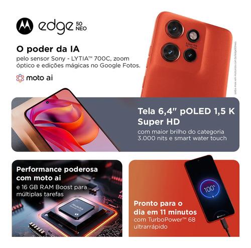 Motorola Edge 50 Neo 5g 256gb 8gb Ram 8gb Ram Boost 50mp Sony Camera Poinciana Vegan Leather 4